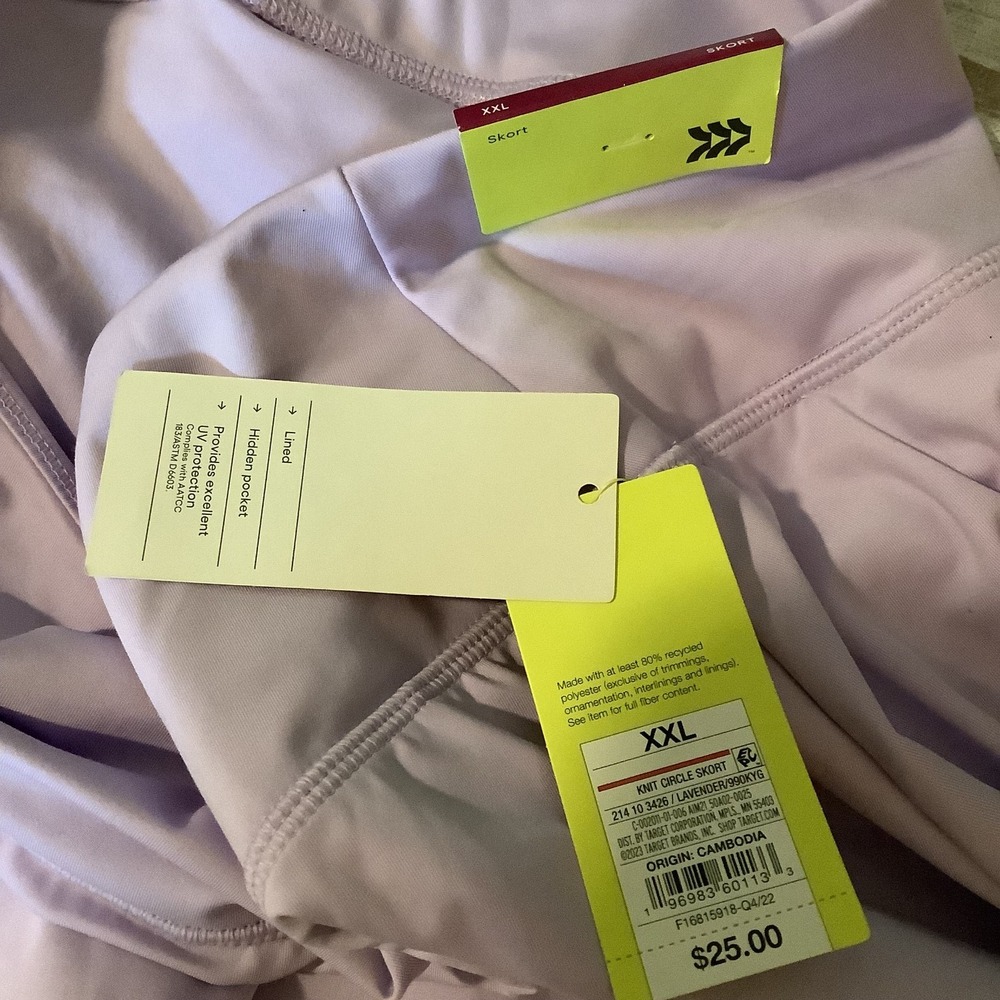 Women's All In Motion Lavender Purple Tennis Golf Pickleball Skirt Skort XXL - Picture 4 of 9
